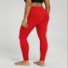 ODODOS Women's Cross Waist Full Length Yoga Leggings with Inner Pocket, Inseam 28" Gathered Crossover Workout Yoga Pants, Red, Large view 3
