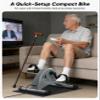 LUBBYGIM Mini Exercise Bike, Under Desk Bike Pedal Exerciser for Seniors & Physical Therapy, Electric Motorized Foot Pedal Machine for Arm and Leg Fitness, 6 Speed Levels view 3