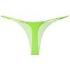 Alvivi Womens Low Rise Thong Beach Bottoms Tanga Bikini Lingerie T-Back Underwear Fluorescent Green Small view 2
