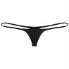 dPois Men's Low Waist Bulge Pouch Panties Stretch Mini Bikini Briefs T-back Underwear Black X-Large view 4