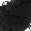 Lace Shorts for Women Comfy Loose Athletic Yoga Bike Shorts Casual Summer Dressy Scalloped Wide Leg Lounge Shorts Black view 4