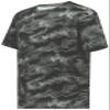 Holloway Men's Stock Cotton-Touch Poly Tee, Graphite Shockwave Print, Medium view 1