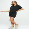 KNIT RIOT Womens Crop Top  Short Sleeve Soft Boxy Crewneck Casual Active Workout Yoga Running Cropped Tee T Shirts KR271 Black M view 3
