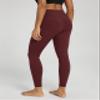 ODODOS Women's Cross Waist 7/8 Yoga Leggings with Inner Pocket, Inseam 25" Gathered Crossover Workout Yoga Pants, Burgundy, Small view 3