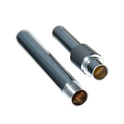LureSport 5 Sets Connecting Tube C Brass Ferrules Chrome Plated Rod Fishing Rod Building Component Repair Pole DIY Accessory
