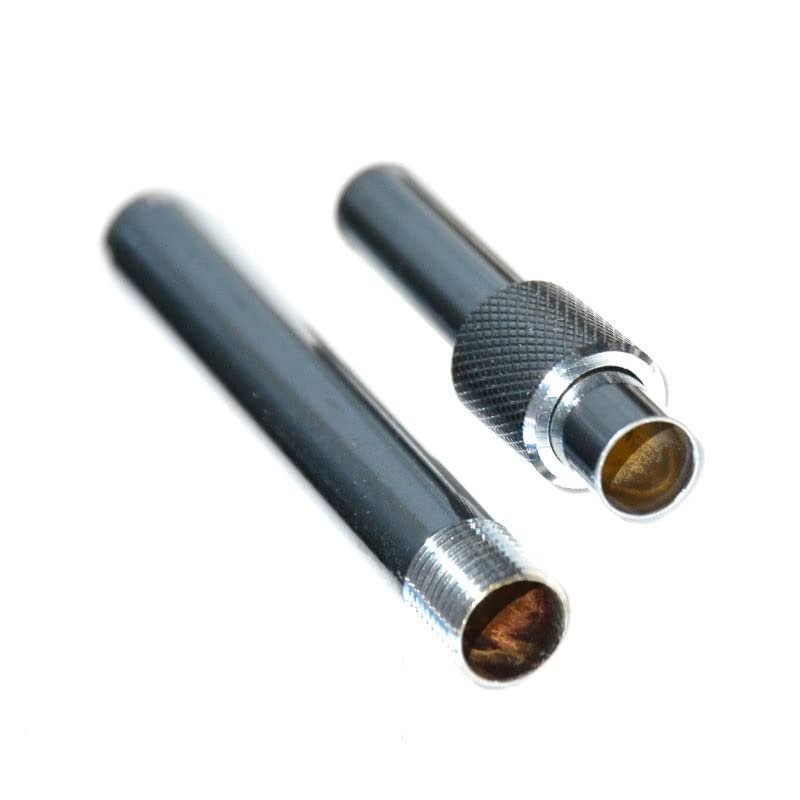 LureSport 5 Sets Connecting Tube C Brass Ferrules Chrome Plated Rod Fishing Rod Building Component Repair Pole DIY Accessory