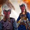 Toddmomy Halloween Dragon Masks Dragon Head Masks Cosplay Red Halloween Party for Cosplay view 2