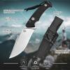 AUBEY Fixed Blade Knife with Kydex Sheath, 4.33" D2 Steel Blade, Full Tang Hunting Knife with G10 Handle for Camping Outdoor Bushcraft Collection view 2