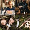 AUBEY Fixed Blade Knife with Kydex Sheath, 4.33" D2 Steel Blade, Full Tang Hunting Knife with G10 Handle for Camping Outdoor Bushcraft Collection view 3