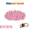 MUUNN 150pcs Tungsten Slotted Beads for Fly Tying, Sink Deeper and Faster 12 Colors/13 Sizes Slotted Tungsten Beads Fly Tying Beads Head Fly Tying Materials(Metallic Pink,3.3mm) view 2