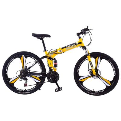 Folding Bikemountain Bicycle Adult 26 Inch 21/24/27 Speed Shock Dual Disc Brakes Student Bicycle Assault Bike Folding Car,A-27Speed