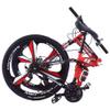 Folding Bikemountain Bicycle Adult 26 Inch 21/24/27 Speed Shock Dual Disc Brakes Student Bicycle Assault Bike Folding Car,A-27Speed view 2