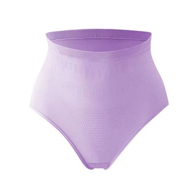 2 Pcs Multi Color Tummy Control Hip-up Shapewear Hi-Waist Girdle Abdomen Panty Postpartum Butt Lifter Short (Color : Purple, Size : Medium)