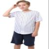 babyhealthy Kids Baseball Jersey Striped Button Down Shirt Hip Hop Hipster Personalized Sport T Shirts Tops for Boys view 2