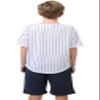 babyhealthy Kids Baseball Jersey Striped Button Down Shirt Hip Hop Hipster Personalized Sport T Shirts Tops for Boys view 3