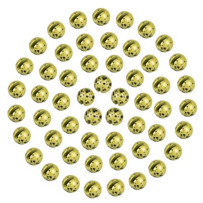 MUUNN 150pcs Tungsten Slotted Beads for Fly Tying, Sink Deeper and Faster 12 Colors/13 Sizes Slotted Tungsten Beads Fly Tying Beads Head Fly Tying Materials(Mottled Yellow,3.8mm)
