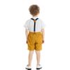 Summer Toddler Baptism Outfits for Boys Baby Wedding Outfit Dress Clothes Easter Christening Shirt Bowtie Suspenders Shorts 1st Birthday Infant Kids Formal Gentleman Suits Yellow 6-12 Months view 3