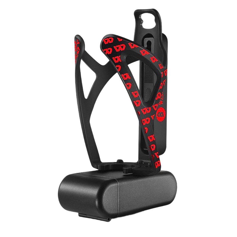 Lightweight Road Bicycle Water Bottle Cage,with Storage Tools Box,Multi Function Water Cup Holder for Mountain Bike MTB Cycling Equipment, Black Red
