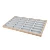 UNNS 24 Grid Velvet Glasses Display Cabinet Sunglasses Display Tray Glasses Storage Rack Glasses Storage Box (Color : Inner ash) view 1