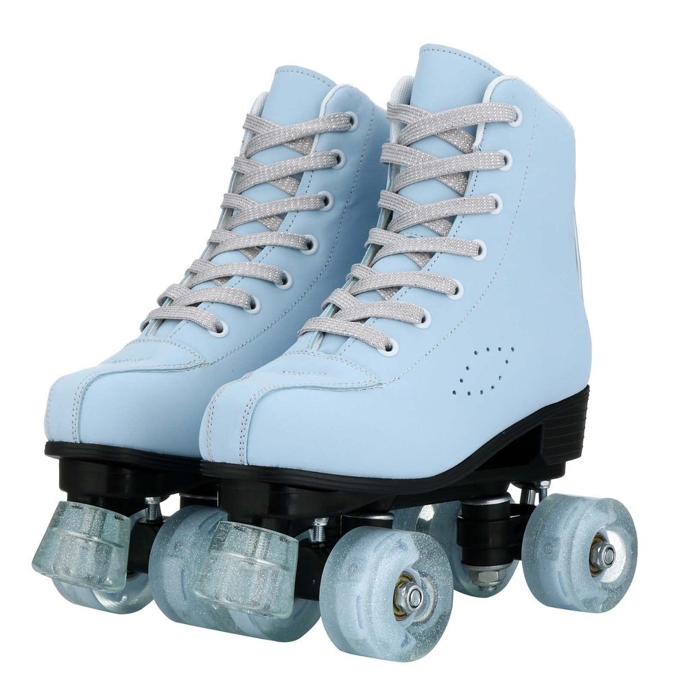 YYW Roller Skates for Women and Men Artificial Cowhide with Thick Cotton Protection Upper Outdoor Roller Skates for Girls Boys (40=US Women:9.5=US Men:8=Heel to Toe:26 cm)