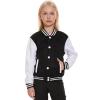 jeecoin Kids Baseball Jackets Girls Boys Varsity Jackets Casual Lightweight Sports Bomber Jacket School Jackets view 1