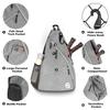 A11N SPORTS Pickleball Bag, Reversible Crossbody Sling Bag/Backpack for Women Men, Charcoal view 3