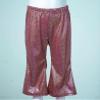 Jhaoyu Girls Boys Metallic Bell Bottom Flare Pants Elastic Waist Hip Hop Jazz Dance Pants Disco Stage Performance Costume Red 7-8 Years view 2