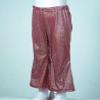 Jhaoyu Girls Boys Metallic Bell Bottom Flare Pants Elastic Waist Hip Hop Jazz Dance Pants Disco Stage Performance Costume Red 7-8 Years view 4