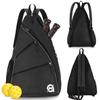 A11N SPORTS Pickleball Bag, Reversible Crossbody Sling Bag/Backpack for Women Men, Black view 1