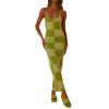2022 Bodycon Dresses for Women Summer Knit Hollow Out Sexy Night Out Midi Maxi Dress Sleeveless Long Cut Out Dress view 1