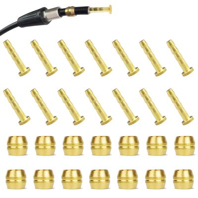 14 PCS BH59 Brake Olive and Barb - Brake brass olive and Connecting Insert kit for Shimano Mountain Bike Bicycle BH59 Avid Sram Bike Hydraulic Disc Brake Hose BH59/BH90