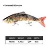 SENYUBBY 10in Multi Jointed Swimbait Fishing Lures Bait,4 Segment Big Giant Sinking Fishing Bass Lures,Crankbaits Swimbaits with Treble Hook view 3