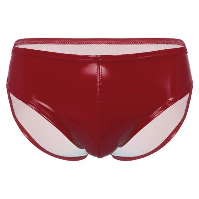 Agoky Men's Stretch Underwear Support Briefs with Drawstring Swim Bikini Hip Briefs Type B Red Medium