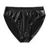 Agoky Men's Stretch Underwear Support Briefs with Drawstring Swim Bikini Hip Briefs Type B Black A Medium view 4