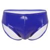 Agoky Men's Stretch Underwear Support Briefs with Drawstring Swim Bikini Hip Briefs Type B Blue Medium view 1