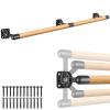 Dolibest Space Saver, 6 ft Ballet Barre, Wall Mounted Traditional Wood Ballet Barre System Stretch/Dance for Home Barre Workout Equipment, Height Adjustable, for Kids and Adults view 1