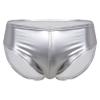 Agoky Men's Stretch Underwear Support Briefs with Drawstring Swim Bikini Hip Briefs Type B Silver 3X-Large view 1