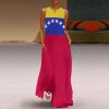 Summer Dresses for Women 2022 Venezuela Flag Print Casual Loose Beach Dresses 2XL view 2