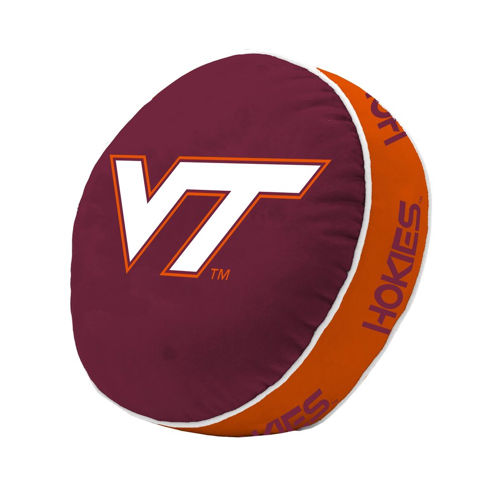 Logo Brands NCAA Virginia Tech Hokies Puff Pillow  Plush, Soft, Stretchy with Team Color Design