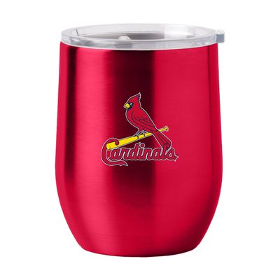 Logo Brands 527-S16CB-1: St Louis Cardinals Gameday Stainless 16oz Curved BEV