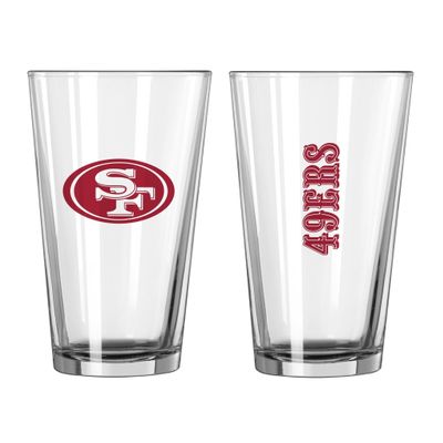 Logo Brands 627-G16P-1: San Francisco 49ers 16oz Gameday Pint Glass