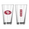 Logo Brands 627-G16P-1: San Francisco 49ers 16oz Gameday Pint Glass view 1