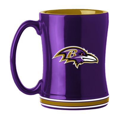Logo Brands 603-C14RM: Baltimore Ravens 14oz Relief Mug