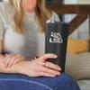 Logo Brands NCAA LSU Tigers 20oz Etch Black Powder Coat Tumbler - Double-Wall Insulated, Non-Slip Base, and High Lip Slider Lid view 3