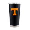 Logo Brands NCAA Tennessee Volunteers - 20oz Black Gameday Stainless Steel Tumbler, Double-Wall Insulated, Slider Lid view 1