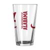 Logo Brands NCAA Alabama Crimson Tide 16oz Gameday Pint Glass - Chip-Resistant, Dishwasher Safe, Pressed Glass Drinkware view 2