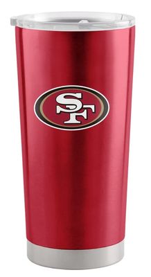 Logo Brands 627-S20T-1: San Francisco 49ers 20oz Gameday Stainless Steel Tumbler