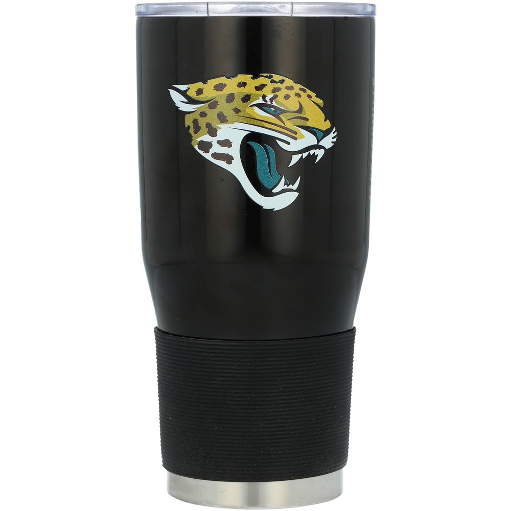 Logo Brands 615-S30T-1: Jacksonville Jaguars 30oz Black Full Color Gameday Stainless Tumbler