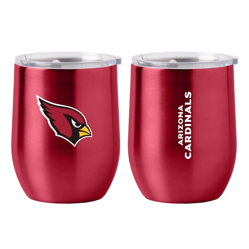 Logo Brands 601-S16CB-1: Arizona Cardinals Gameday 16oz Stainless Curved Beverage