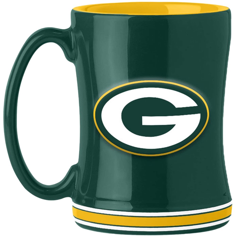 Logo Brands 612-C14RM: Green Bay Packers 14oz Relief Mug